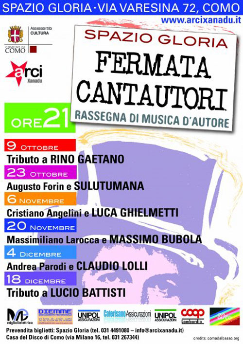 Fermata Cantautori il manifesto