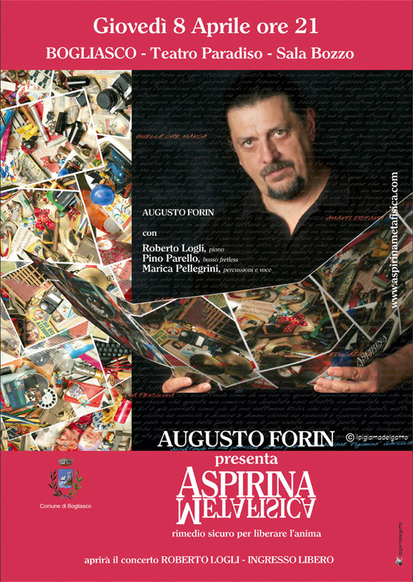 Locandina per il concerto al Teatro di Bogliasco - 8 aprile 2010