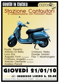 locandina Fermata Cantautori Mariano Comense