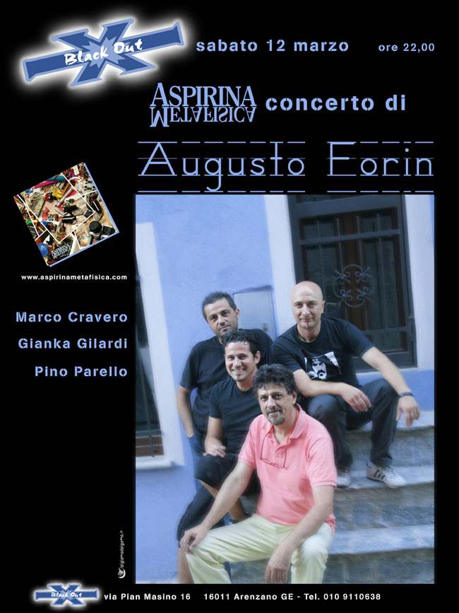 locandina concerto al Black Out di Arenzano il 12 03 2011